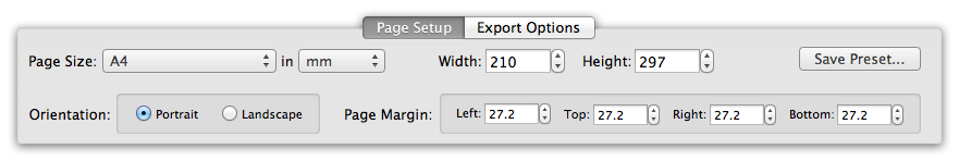 Page Setup options for CHM to PDF export