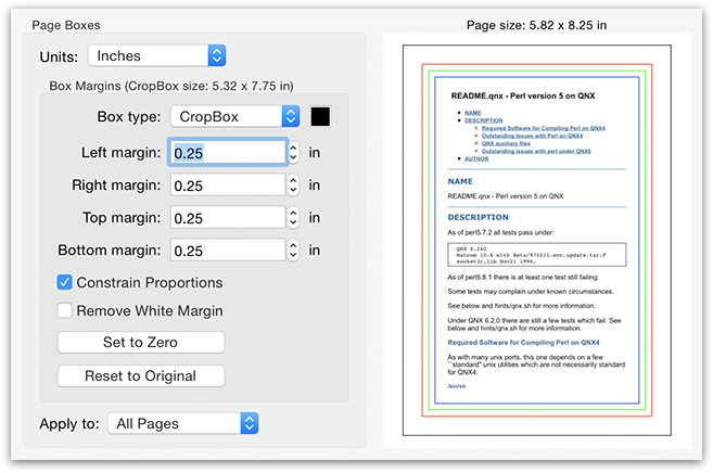 PDFGenius - Set page boxes (CropBox, ArtBox, TrimBox & BleedBox) margins