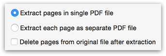 PDFGenius - PDF page extraction options