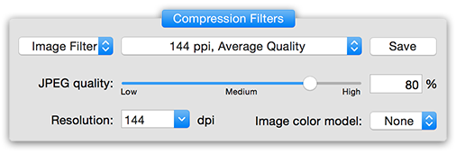 PDFOptim - PDF compression controls