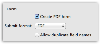 PDFtor - Create form