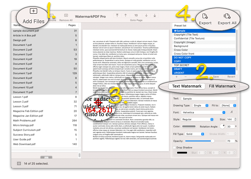 Simple steps to batch watermark PDF documents