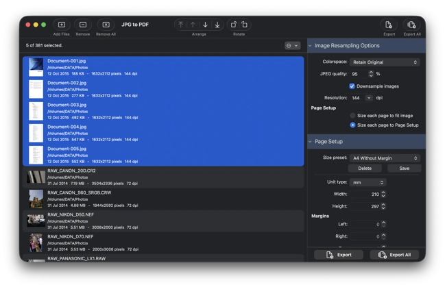 JPG to PDF screenshot